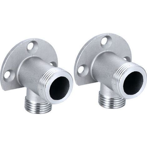 Kit d'installation pour robinet apparent Tuyau de douche extérieur Fixation raccord en cuivre Filetage 1/2 NPT Compatible avec robinet mural (1/4)