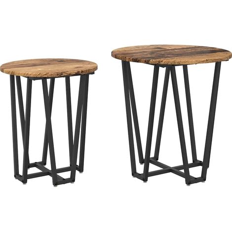 Maison Exclusive - Conjunto de mesas auxiliares 2 pcs Madera enve
