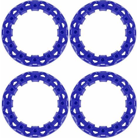 Set di 4 coprimozzi per ruote ATV da 10 pollici, protezione mozzo, decorazione cerchio, coprimozzo in plastica antigraffio, look sportivo per Go Kart, blu