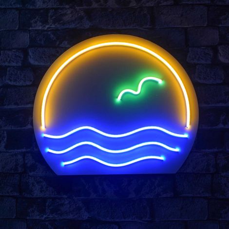 Neon Graph Éclairage LED décoratif en plastique  Bleu, vert et