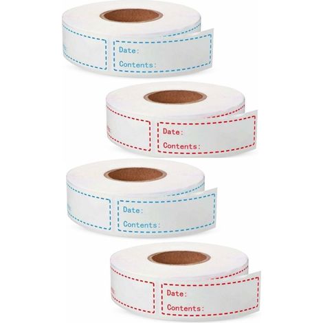 Etiquettes Congelation - 500 Pièces - Auto-Adhésives - Pour Pots Mason Bocaux Et Contenants Alimentaires - 75 x 25 mm