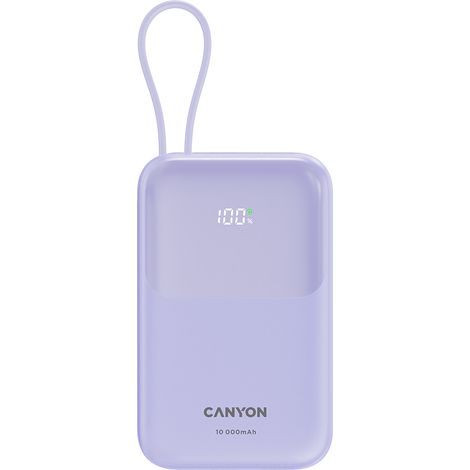 Banco de energía CANYON OnPower 101 con cable 10000 mAh PD22.5W Morado (1/5)