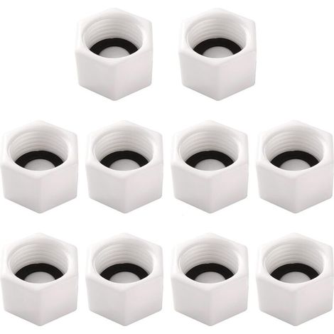 10 Pièces G1/2 Bouchon Plomberie Filetage Femelle, Bouchon de Fin Raccord Tuyau PPR, pour Plomberie Robinetterie (1/5)