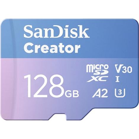 FOR SANDISK 128GB Creator microSD Card + Adapter, Up to 190MB/s Read Speeds (1/4)