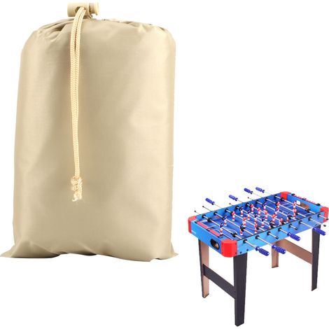 Housse de table de billard imperméable 142 x 132 x 38 cm, anti-poussière, accessoire de mobilier, beige (1/5)