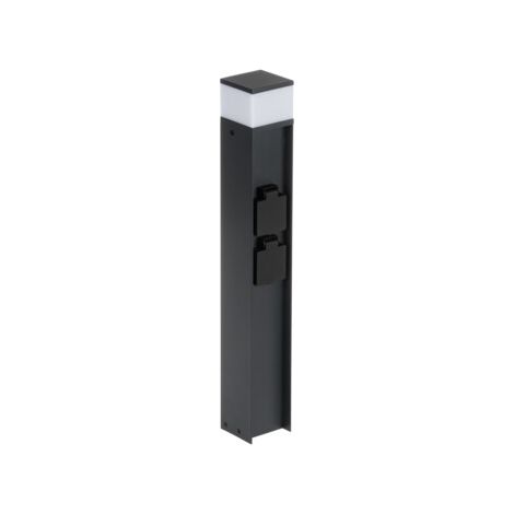 Borne jardin carrée noire 50cm G9 IP44 Kanlux DASTEN (1/5)