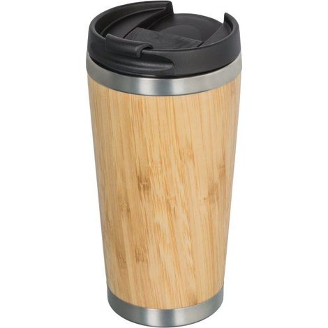 BelleRise - Mug en bambou avec couvercle - mug de voyage - étanche - compact et portable - mug isotherme réutilisable (1/3)