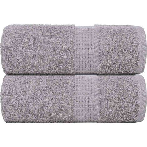 Serviettes FROGN, lot de 2, grises, 30x30 cm, 360 g/m² (1/5)