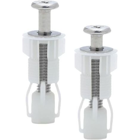 2 Pièces Fixation Abattant WC,Fixation Cuvette WC,Fixation Abattant WC Universel,pour Siège de Toilette,Matériau en Nylon. (1/5)