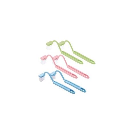 6 Pièces Brosses de Toilettes Type V, Brosses de Nettoyage de WC en, Plastique de Type V, Brosse WC Brosse de Nettoyage pour Toilettes Cuisine Évier Coin Rim Nettoyage (1/5)