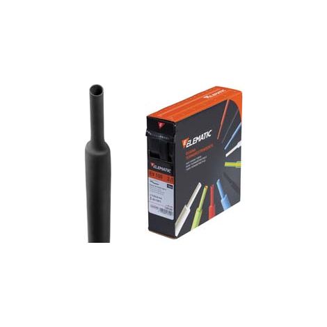 GUAINA TERMORESTRINGENTE NERA mm. 3,2/1,6, cf da mt.15    ELEMATIC