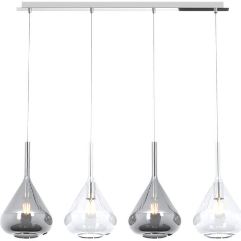 Lampadario top light kona 1177 cr s4 r tf e27 led lampada soffitto moderna