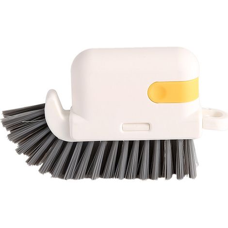 Brosse de nettoyage 3-en-1 détachable pour rainures de fenêtres et portes, idéal pour hottes et coins difficiles d'accès