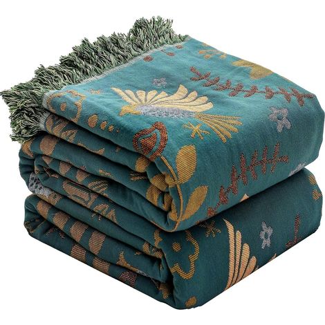 Weiche & atmungsaktive Sofadecke — Universelle Sofahusse — Ganzjährige Sofadecke im Landhausstil, 200 x 230 cm