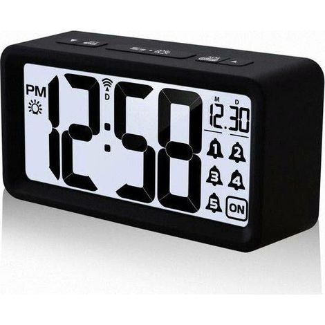 Techno Line WT496 Funkwecker, Schwarz, 1 Stück C367431 - Techno Line WT496 Funkwecker, Schwarz, 1 Stück C367431 (1/3)