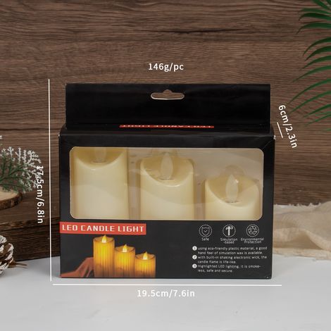 Lampe bougie électronique LED, lampe décorative fausse bougie simulée, accessoire de décoration romantique pour mariage, lumi(Y049) (1/5)