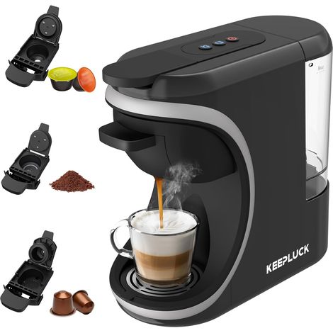Machine à café à capsules 3 en 1 pour Original/pour Dolce Gusto/café moulu, Réservoir de stockage d'eau 600 ml (ST-551) (1/5)