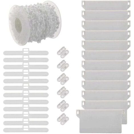 Ulisem Vertical Blind Repair Kit, Vertical Blind Accessories, Plastic Chain Connectors, Top Connectors, 89mm Hooks, Weight Bars (1/4)