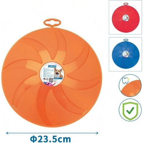 Frisbee rond et résistant pour animaux de compagnie, jouet interactif d'entraînement pour chiens en extérieur (1/3)