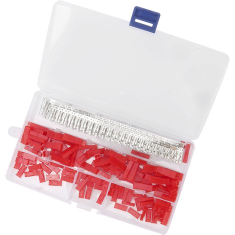 Kabelverbinder-Set SYP isolierte Stecker-Buchsen-Anschlüsse KJ030033 mit rotem Kunststoffgehäuse (1/5)