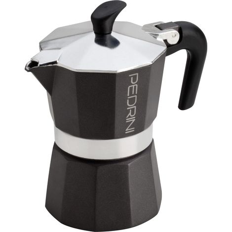 Pedrini 9113 Manuelle Kaffeemaschine Mokka-Kanne Anthrazit
