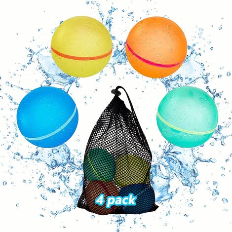 Reusable Water Balloons for Kids and Adults - 18 Magnetic Water Pumps with Mesh Bag (1/5)