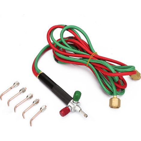 Kit de soudure et brasage à la torche à gaz oxygène avec 5 embouts interchangeables