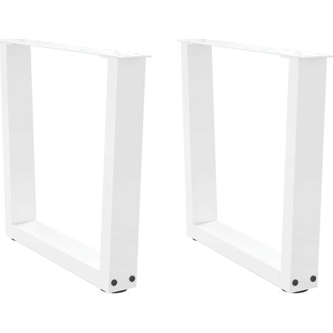 Couchtischbeine V-Form 2 Stück Weiß 50x(42-43,3) cm Stahl