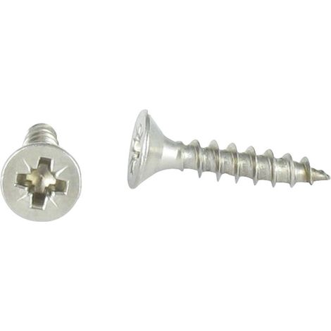 VBA Vis bois agglo Inox A2 Filetage partiel Tête fraisée Pozi 5X60-1 pièce