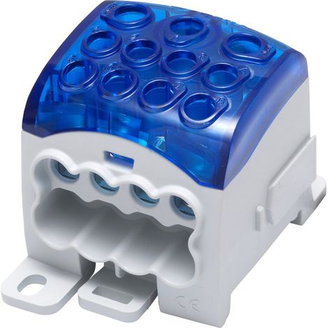 Bloc de distribution universel SUB 270 Al/Cu 82070 SIMBLOCK, bleu (1/4)