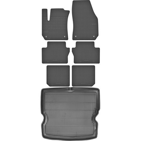 Juego de alfombrillas de goma para coche y alfombrilla para maletero para Opel Zafira II B Minivan (2005-2012).