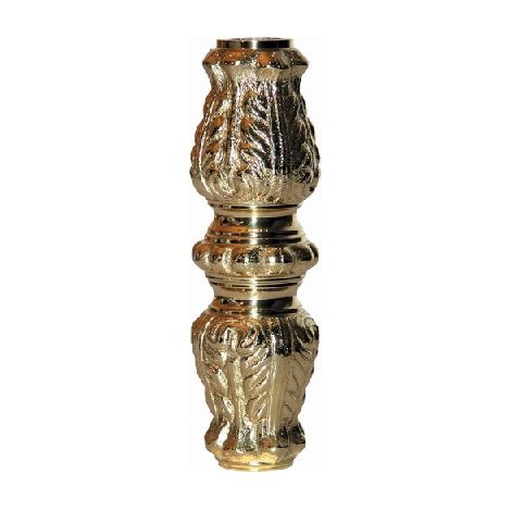 Garniture ornementée pour barreaux de Ø16mm - Hauteur 130mm largeur 40mm -Laiton - À visser - DECO FER FORGE (1/2)