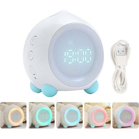 Beleuchteter Wecker für Kinder, digitales LED-Nachtlicht, Smart-USB-Anschluss (1/5)