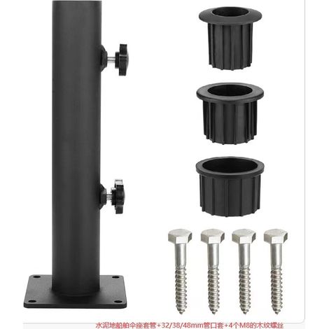 Robuster, quadratischer Sonnenschirm für den Außenbereich – Sonnenschirmständer aus Stahl – Sonnenschirmständer für den Garten – Sonnenschirmhalter für Pontons, Terrassen und Picknicktische