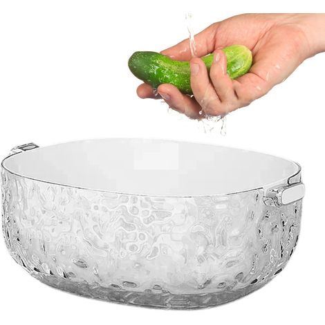 Corbeille à fruits avec passoire Panier double compartiment (1/5)