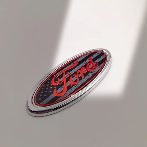(145 mm Ford SL-RD) - Emblème de voiture 145 mm pour calandre avant et capot arrière, logo décoratif. Convient aux modèles suivants : (1/2)