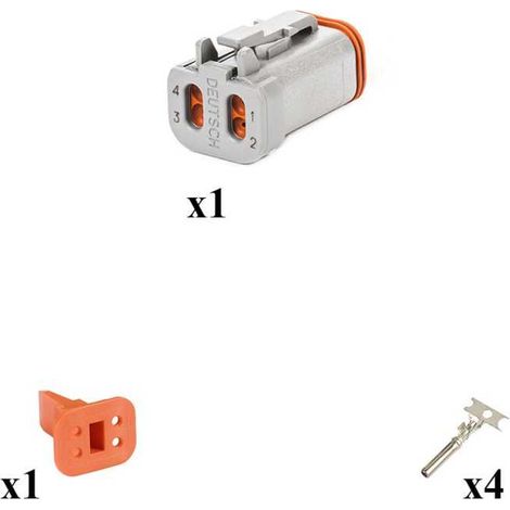Kit Connecteur DT series Mâle 4 Voies E003