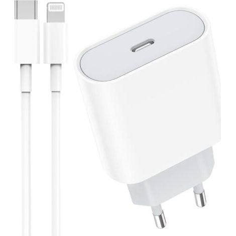 Ulisem 20W USB-C Schnellladegerät mit 2m Kabel für iPhone 14/14 Pro/14 Pro Max/14 Plus/13/12/11/SE/X/XS/XR, AirPods, USB-C-Netzteil, Typ-C-Netzadapter (1/4)