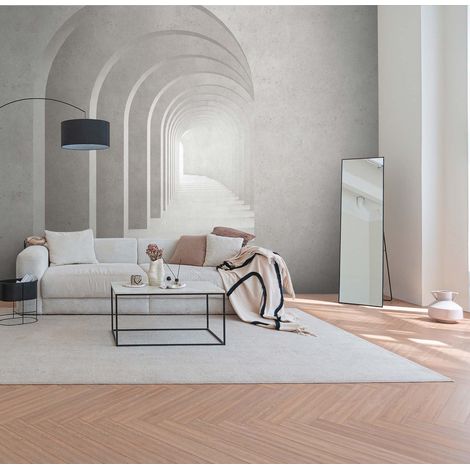 Papier peint intissé Moderne Gris, Blanc - 3,71 x 2,8 m (1/3)