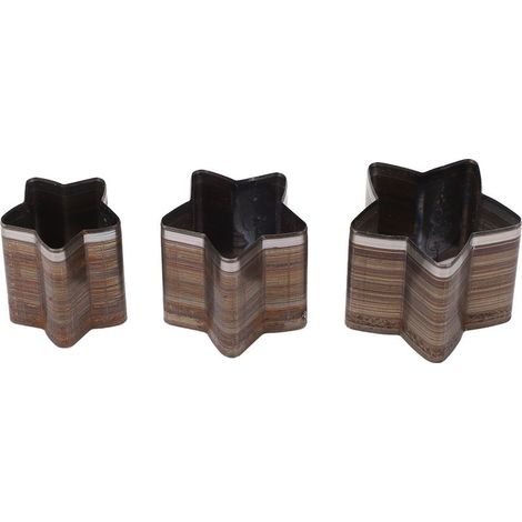 Matrice De Découpe Cuir - Étoile À 5 Branches - Acier Allié - Pour Ceintures Et Petits Articles En Cuir - Lot De 3 (1/5)