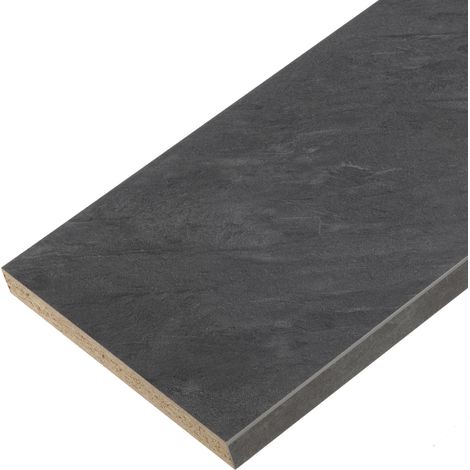 Forestea – Plan de travail stratifié ardoise foncé 2770 x 640 x 28 mm – Résistant à l'humidité – Label PEFC 75% pour gestion durable