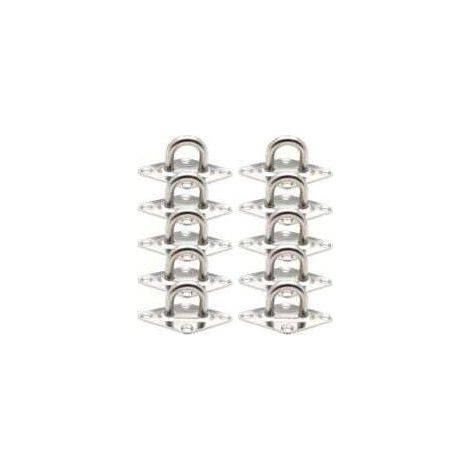 10 anneaux d'arrimage en acier inoxydable 304 pour remorques, camions, bateaux et kayaks (60 x 36 mm, M5) (1/5)