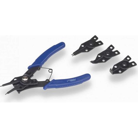 Pinza per anelli seeger set 4 pz.