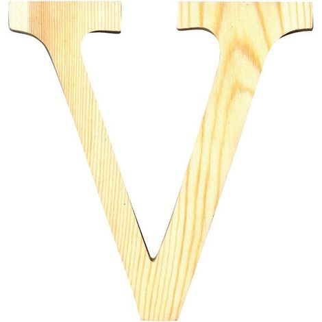 LETTRE V - 11.5 CM - BOIS (1/2)
