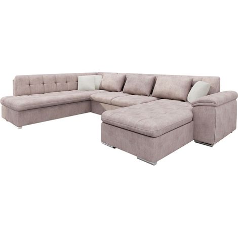 Sofá rinconero Comfivo Gemma V, Derecha, Función de descanso, Almacenaje, 348x205x76cm, 0 (1/5)