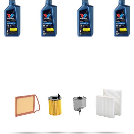 Kit tagliando 4 FILTRI e 4L OLIO compatibile con Peugeot 208 1.4 HDI 50kw Dal 2012 (1/5)