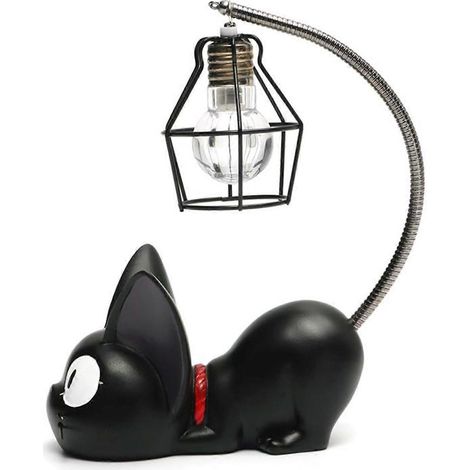 Veilleuse chat créative en résine, ornement décoratif pour la maison, cadeau, petite lampe de nuit LED respirante pour chambre d'enfant (1/5)