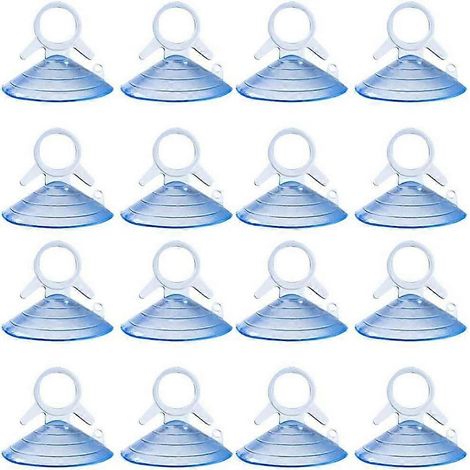 Lot de 40 ventouses en PVC transparent sans crochets - Ventouses rondes en plastique adhsif puissant pour voiture, pare-soleil, fentre, salle de bain (1/5)