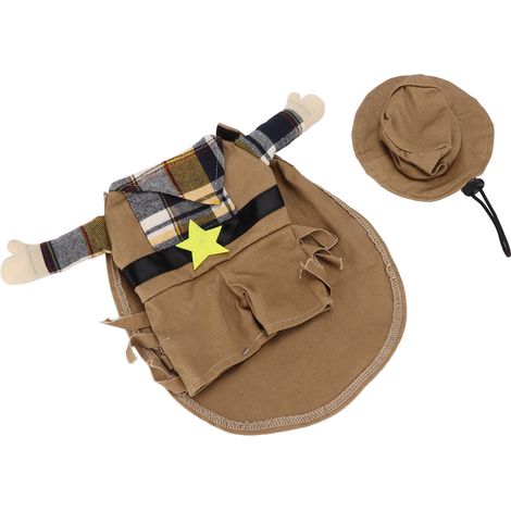Déguisement de Noël pour animaux de compagnie, style western cowboy, en polyester, pour chats et chiens de petite et moyenne taille (XL). (1/5)