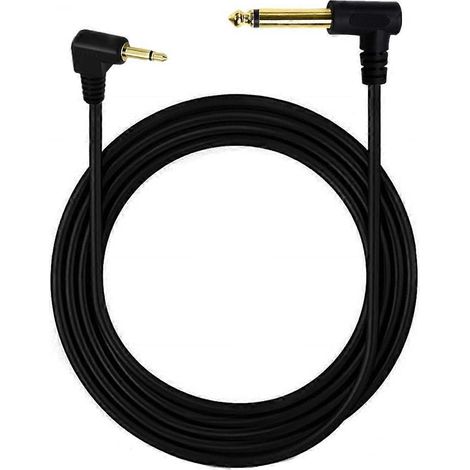 3,5-mm-auf-6,5-mm-Klinkenstecker, 1,8 m langes Audiokabel (Aux-Line) für Mischpult/Verstärker, vergoldete Buchse (1/5)